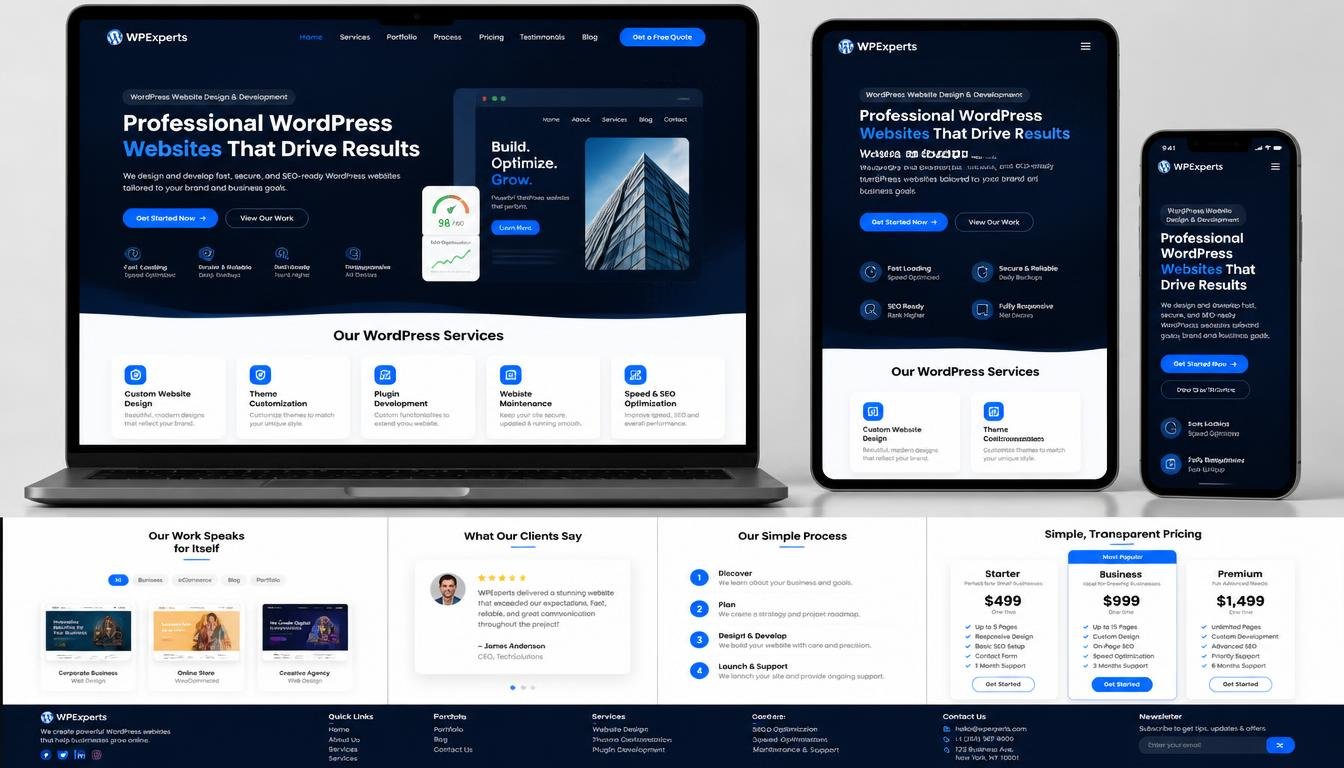 I will create modern responsive WordPress website design and development