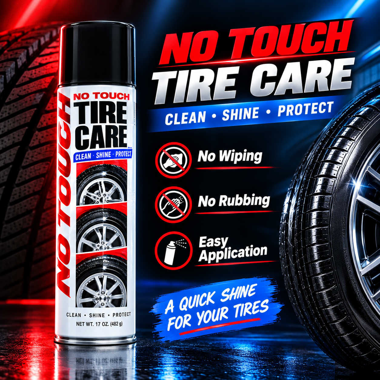 No Touch Tire Shine Review Original Tire Care 21 oz for Deep, Glossy Tires
