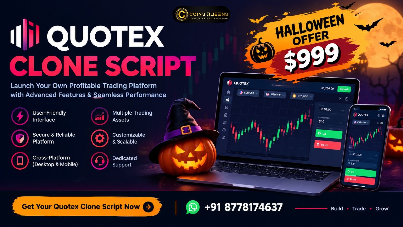 Launch Your Quotex Clone Script for Just $999 – Halloween Deal