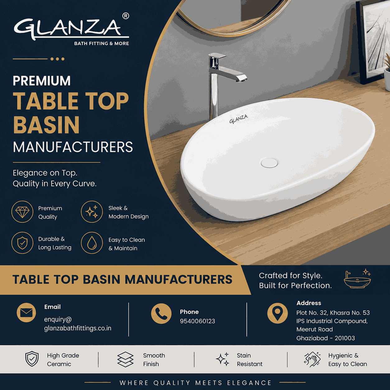 Table Top Basin Manufacturers