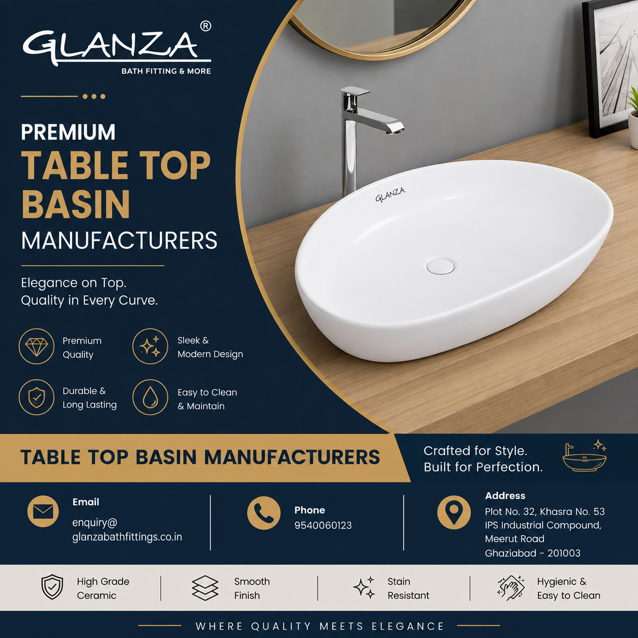 Table Top Basin Manufacturers