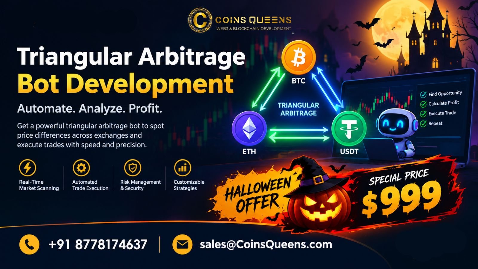 Halloween Mega Deal: Triangular Arbitrage Bot at Just $999
