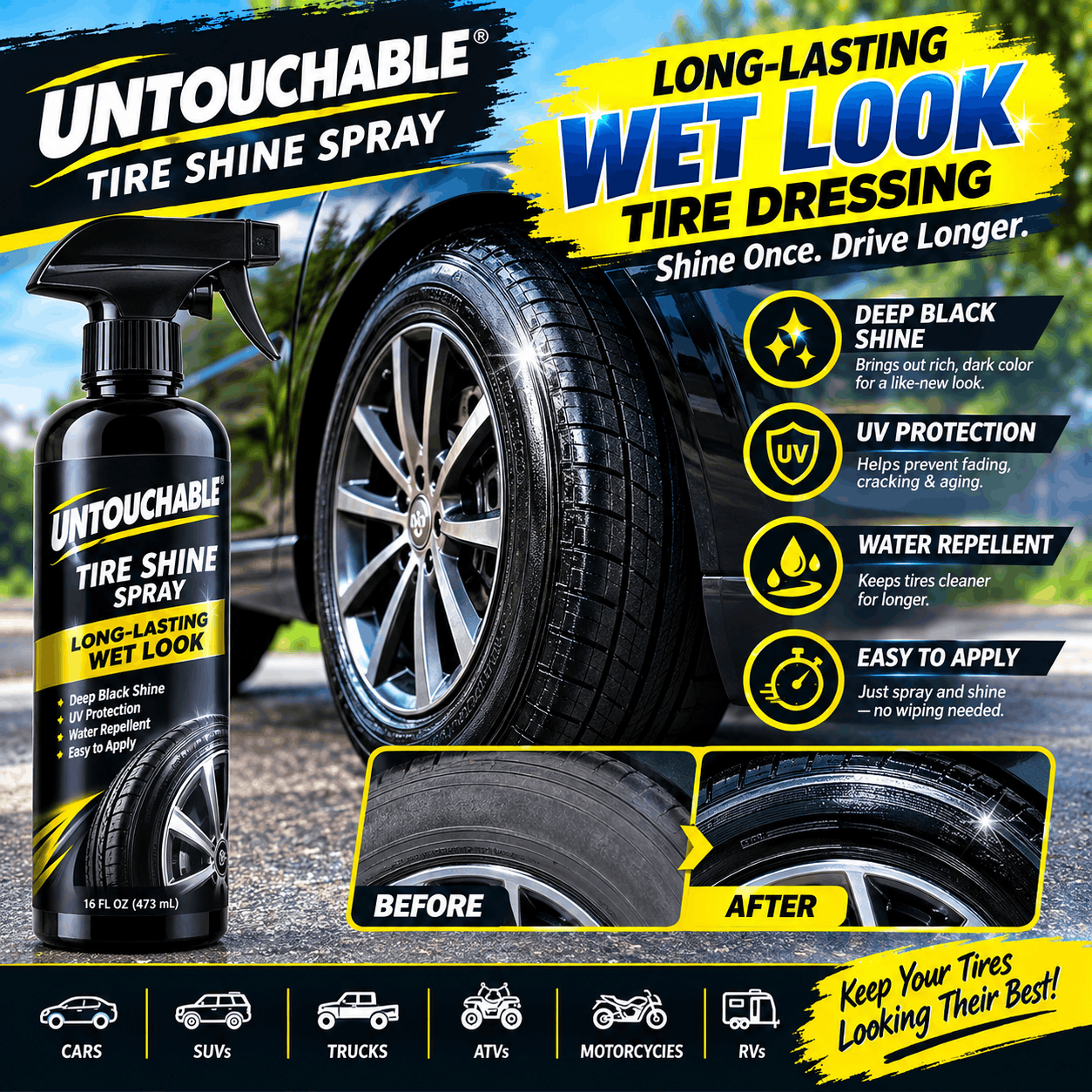 Cristal Products Untouchable Tire Shine
