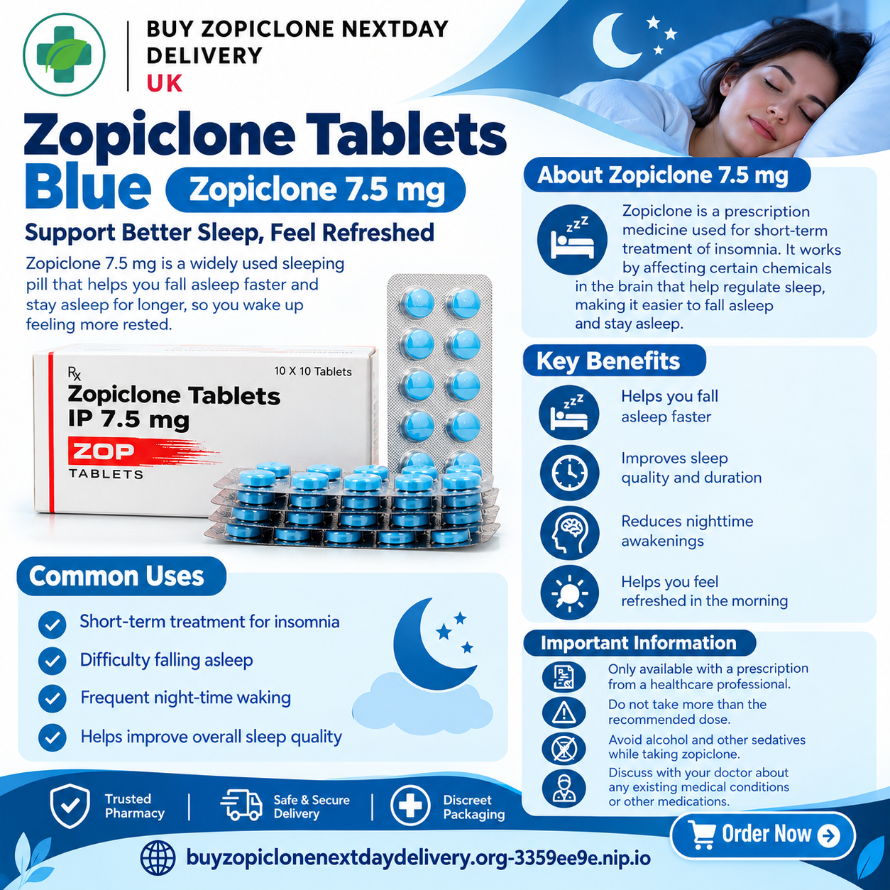 Unlock Restful Nights: Buy Zopiclone 7.5mg Tablets Online in the UK