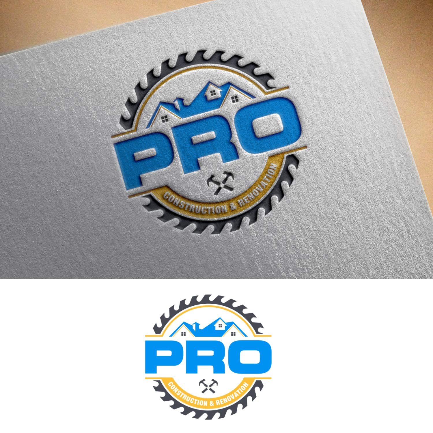 How to make design a modern real estate property and construction logo