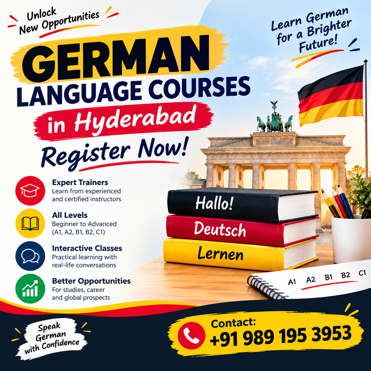Explore German Language Courses in Hyderabad – Register Now!