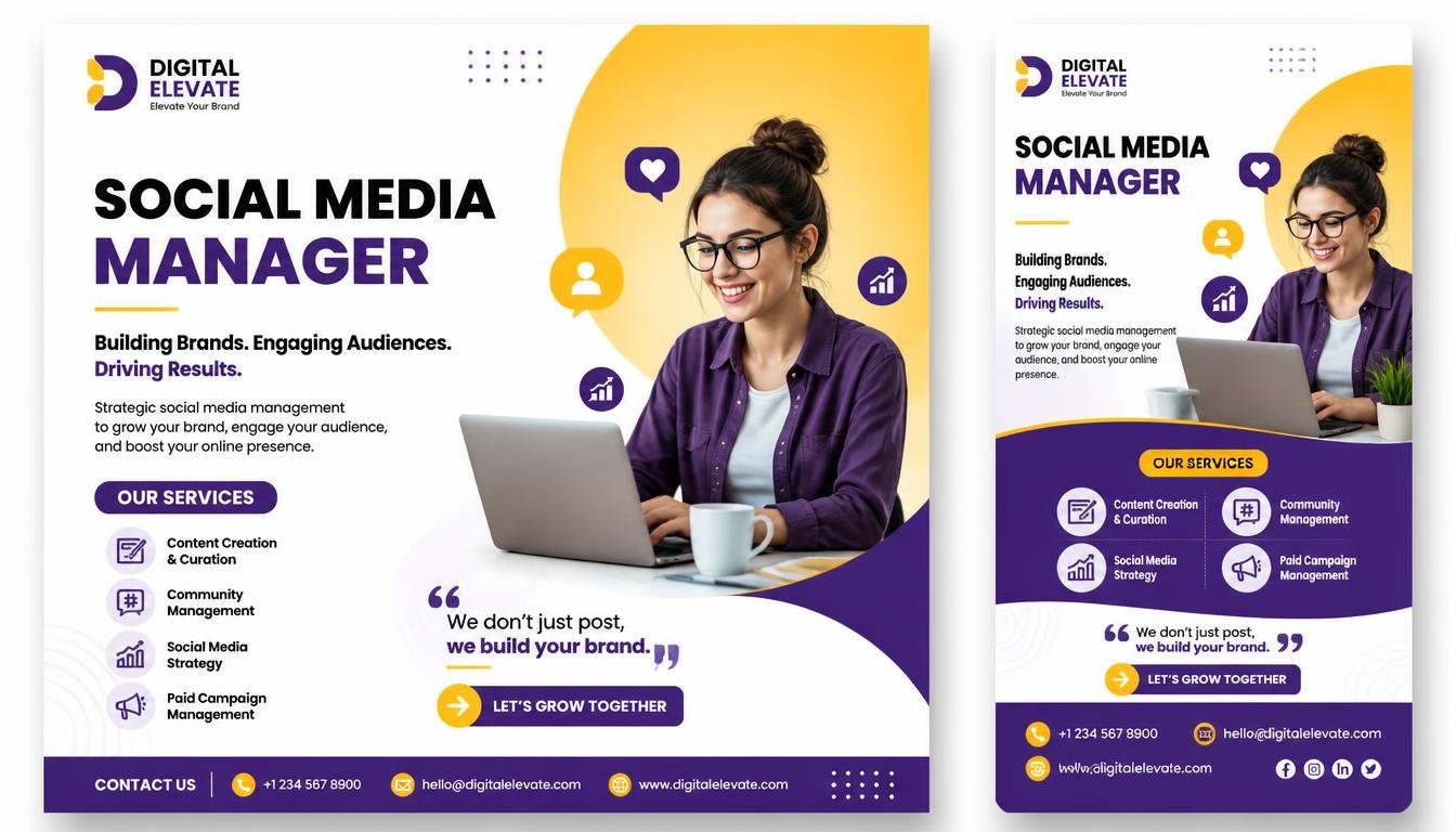 I will manage social media and create engaging content professionally