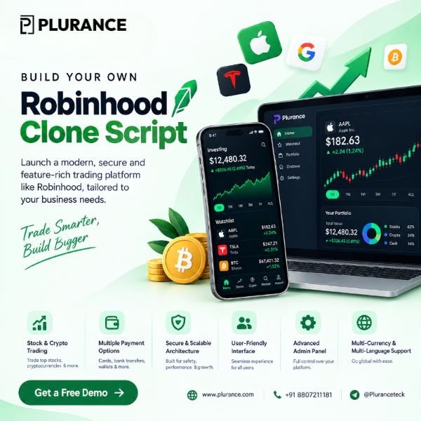 Robinhood Clone Script – Power Your Fintech Venture with an ROI-Driven Trading P